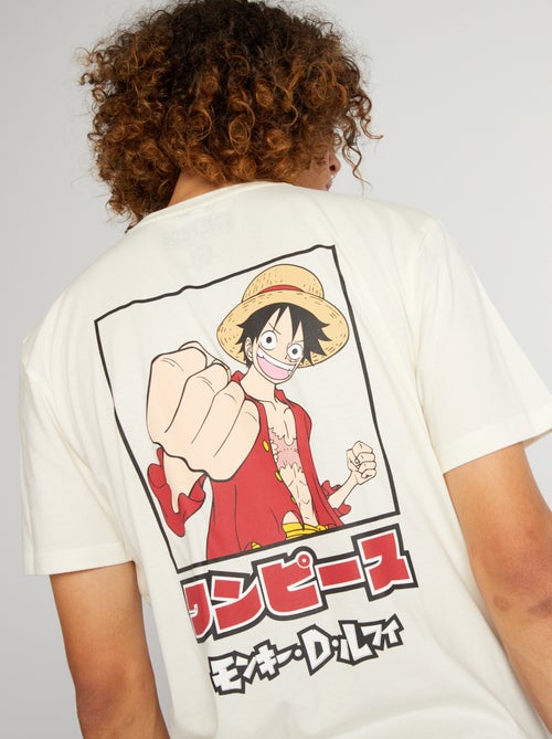 T-shirt 'One Piece' de manga curta - Kiabi