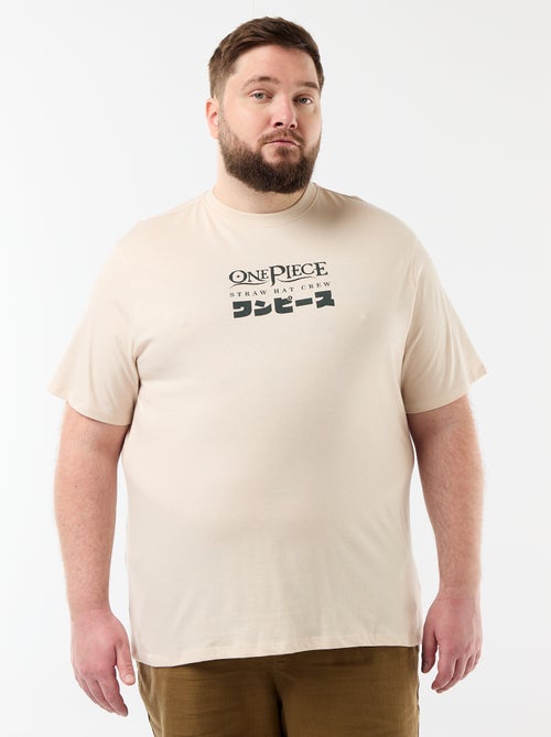 T-shirt 'One Piece' de manga curta - Kiabi