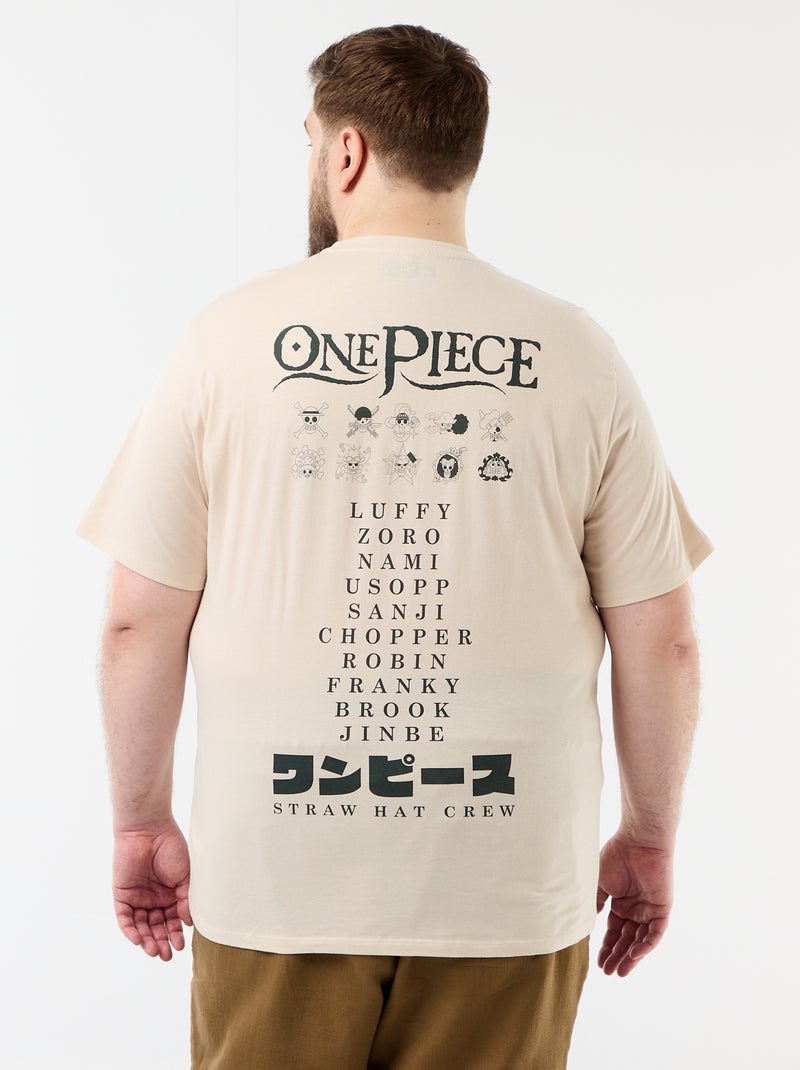 T-shirt 'One Piece' de manga curta Cinza - Kiabi