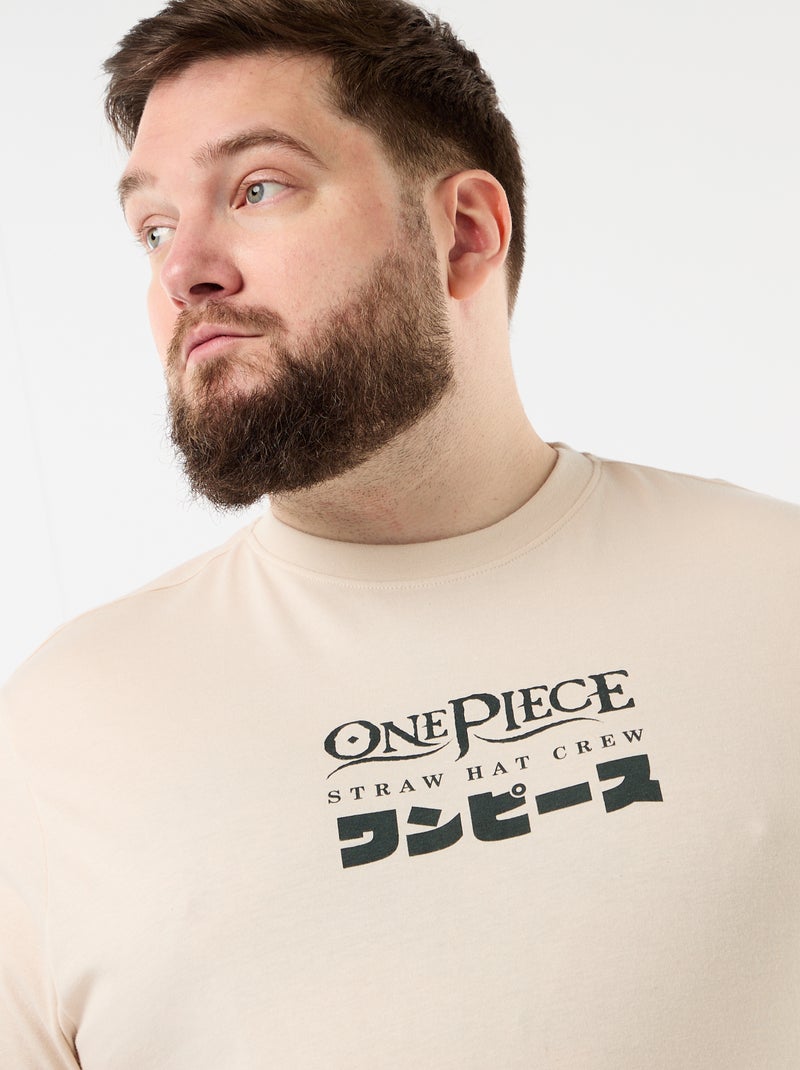 T-shirt 'One Piece' de manga curta Cinza - Kiabi