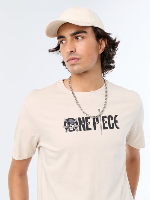 T-shirt 'One Piece' de manga curta - Kiabi