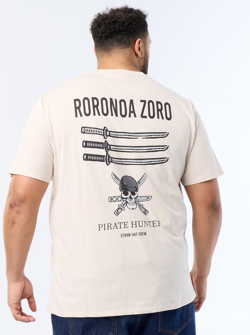T-shirt 'One Piece' de manga curta Cinza - Kiabi