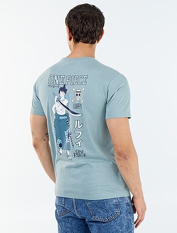 T-shirt 'One Piece' de manga curta estampada à frente e atrás