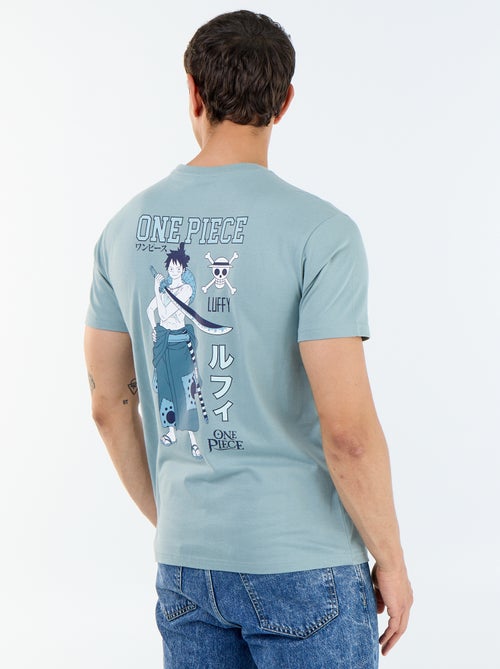 T-shirt 'One Piece' de manga curta estampada à frente e atrás - Kiabi