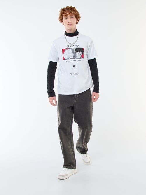 T-shirt 'One Piece' em algodão - Kiabi