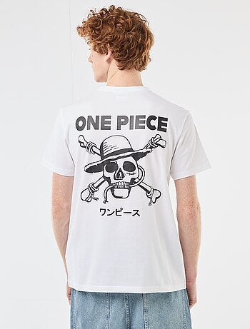 T-shirt 'One Piece' em algodão liso