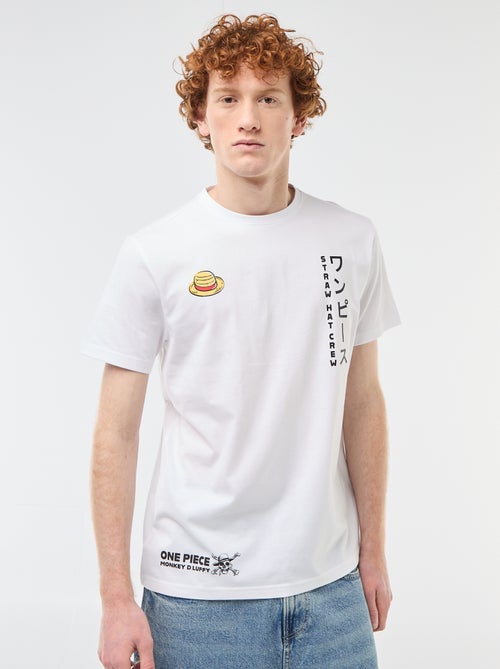 T-shirt 'One Piece' em algodão liso - Kiabi