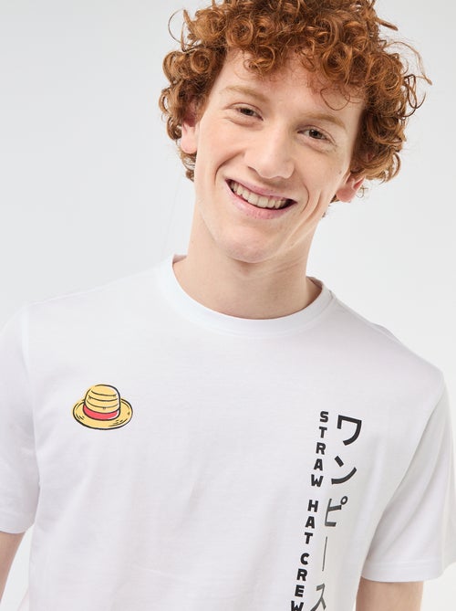 T-shirt 'One Piece' em algodão liso - Kiabi