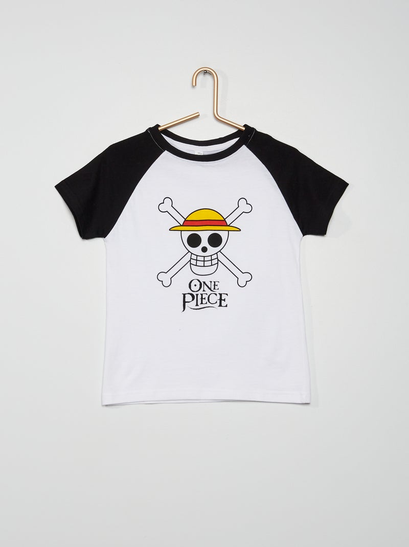T-shirt 'One Piece' em jersey Branco/ Preto - Kiabi