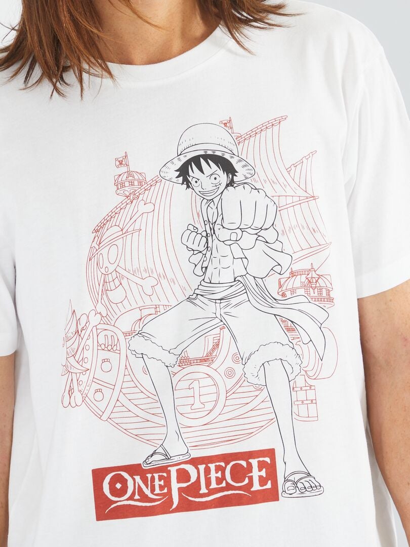 T-shirt 'One Piece' em jersey - Branco - Kiabi - 14.00€