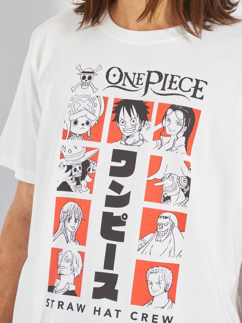 T-shirt 'One Piece' em jersey - Branco - Kiabi - 14.00€