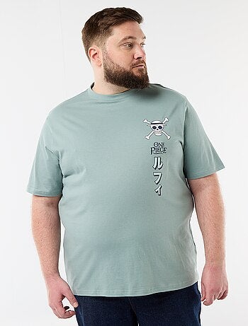 T-shirt 'One Piece' estampada à frente e atrás