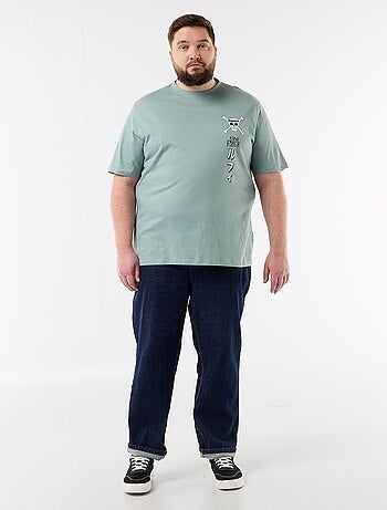 T-shirt 'One Piece' estampada à frente e atrás