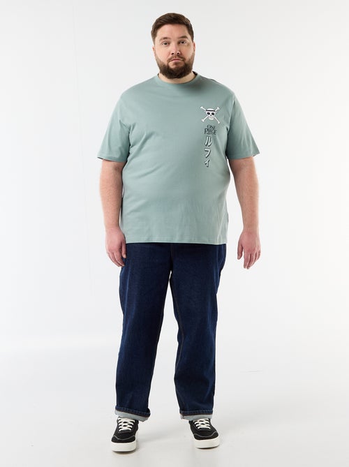 T-shirt 'One Piece' estampada à frente e atrás - Kiabi