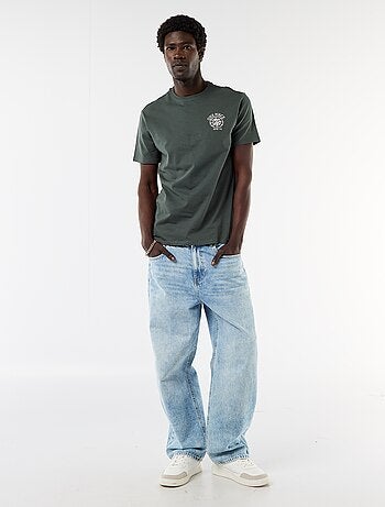 T-shirt 'One Piece' estampado frente e verso