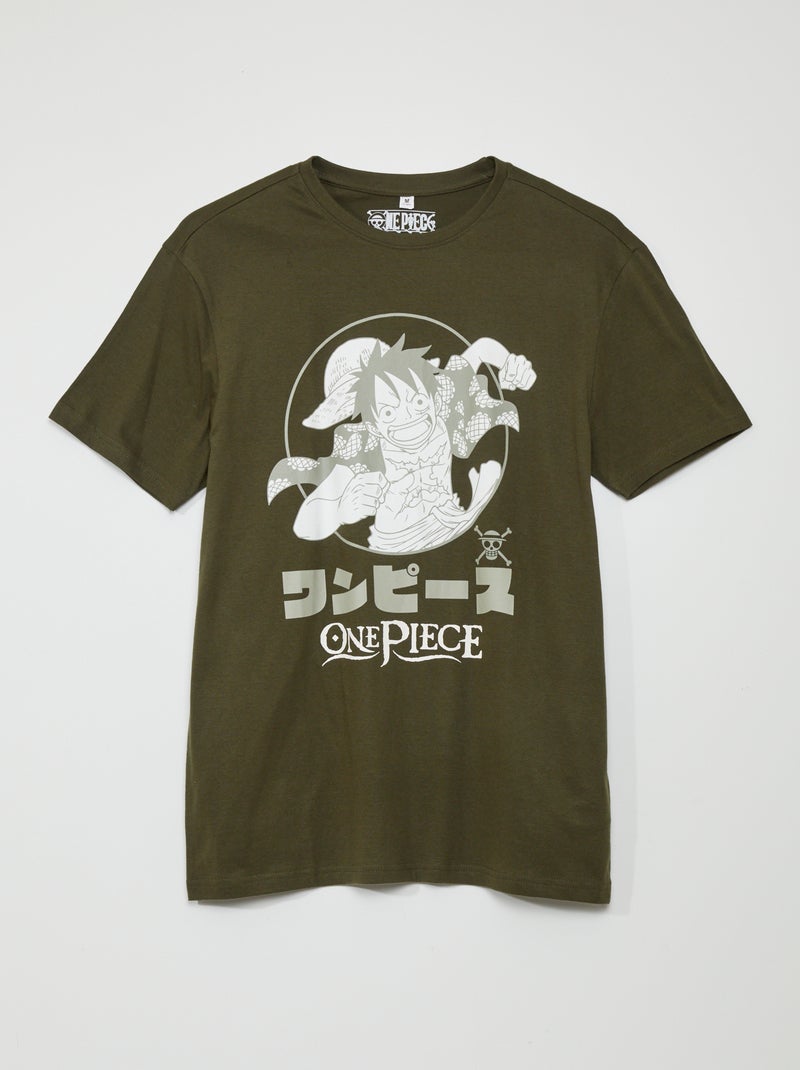 T-shirt 'One Piece' gola redonda CAQUI - Kiabi
