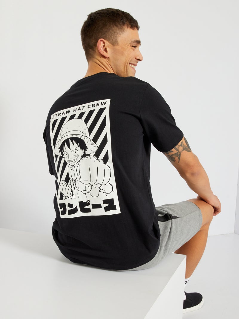 T-shirt 'One Piece' Preto - Kiabi