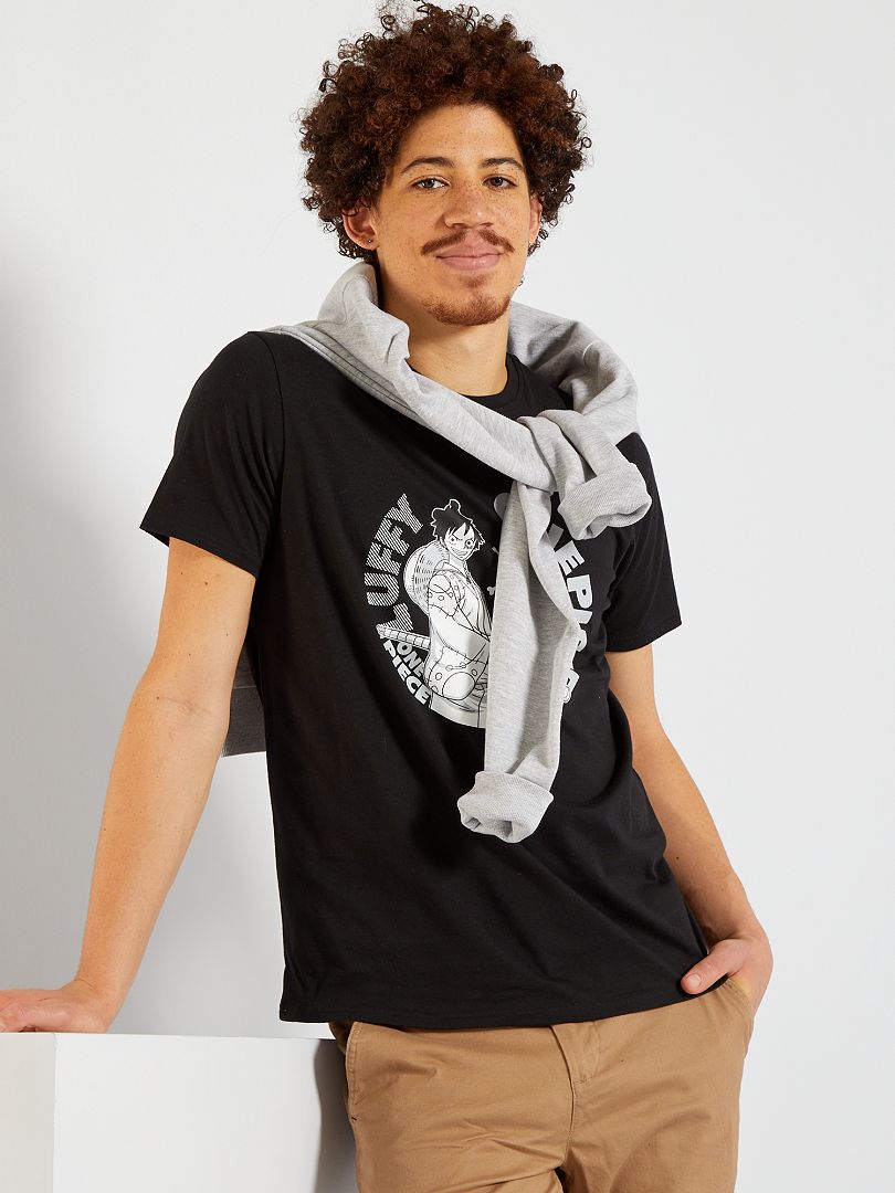 T-shirt One Piece Luffy - Preto