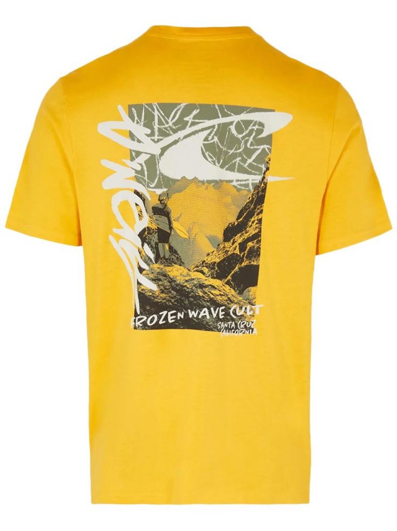 T-Shirt O'Neill Wave Cult Amarelo para Homem Amarelo - Kiabi