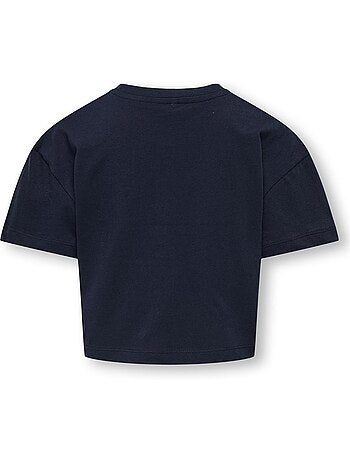 T-shirt only kogrexa para menina, azul-marinho