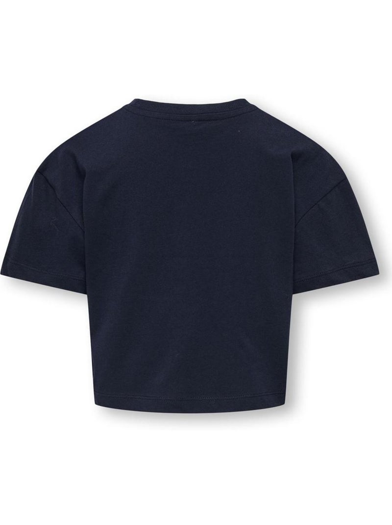 T-shirt only kogrexa para menina, azul-marinho Azul-marinho - Kiabi