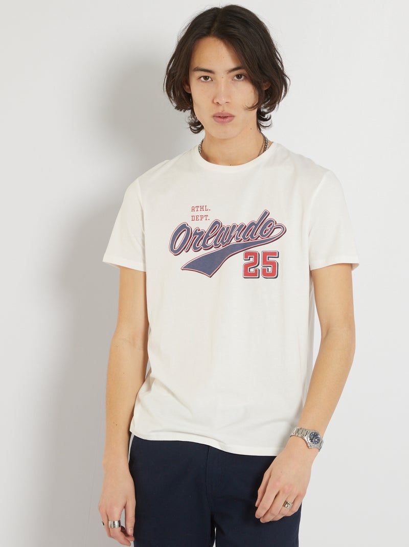 T-shirt 'Orlando' BRANCO - Kiabi