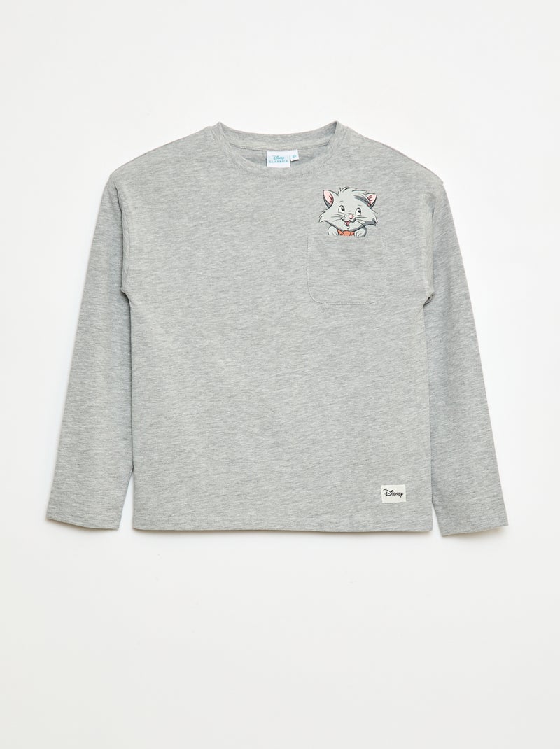 T-shirt 'Os Aristogatos' 'Disney' de mangas compridas Cinza - Kiabi
