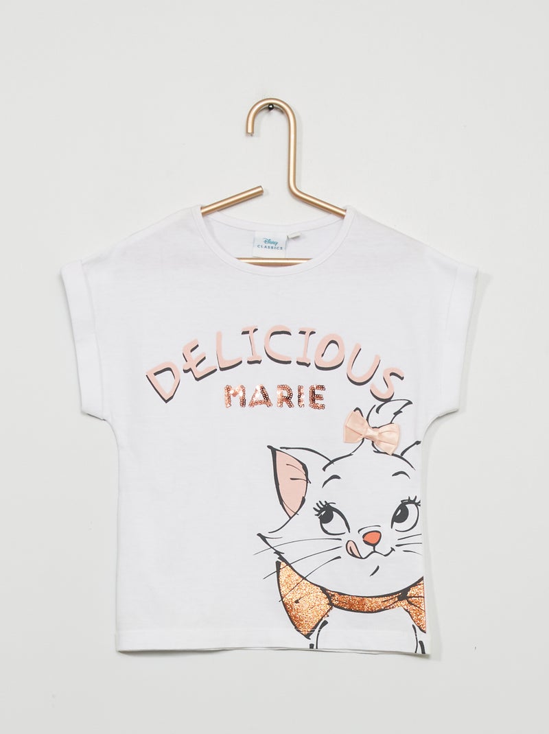 T-shirt 'Os Aristogatos' em jersey Branco - Kiabi