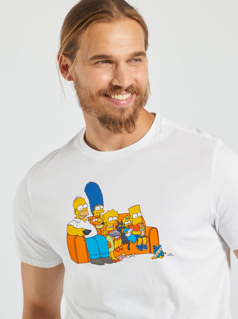 T-shirt 'Os Simpsons' em malha jersey Branco - Kiabi
