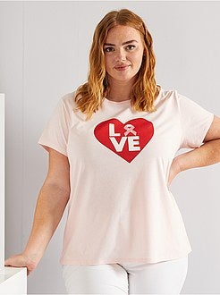 T-shirt 'outubro rosa' de conceção ecológica - Kiabi