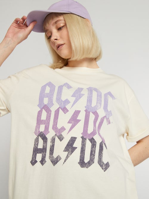 T-shirt oversize 'AC/DC' - Kiabi