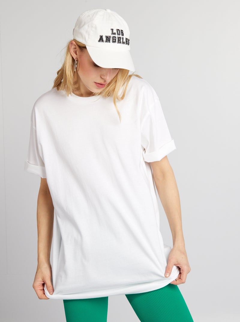 T-shirt oversize básica Branco - Kiabi