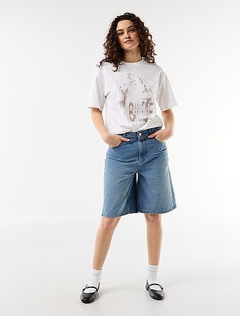 T-shirt oversize Billie Ellish de manga curta
