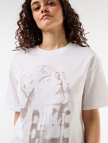 T-shirt oversize Billie Ellish de manga curta