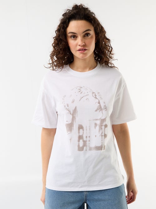 T-shirt oversize Billie Ellish de manga curta - Kiabi