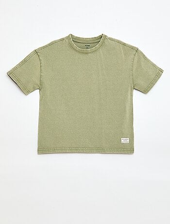 T-shirt oversize com efeito desbotado