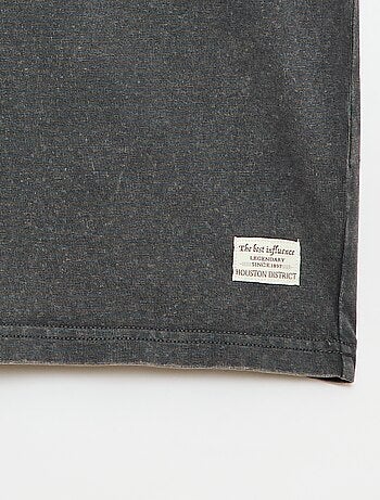T-shirt oversize com efeito desbotado