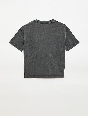 T-shirt oversize com efeito desbotado