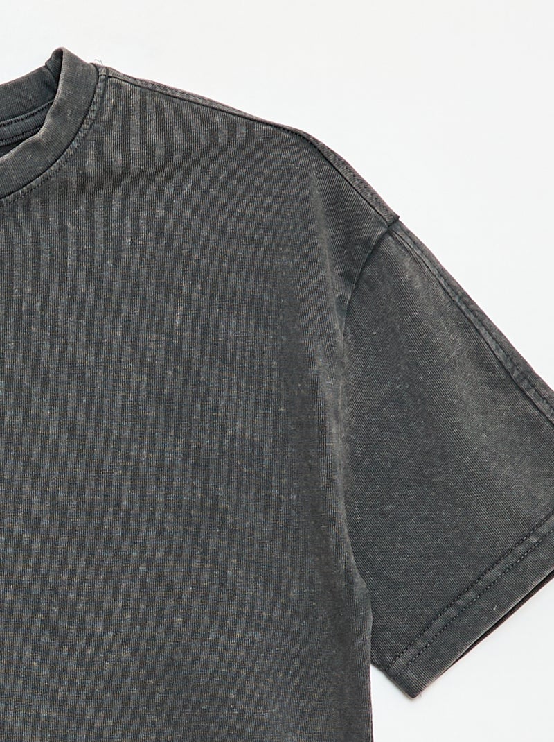 T-shirt oversize com efeito desbotado Cinza - Kiabi