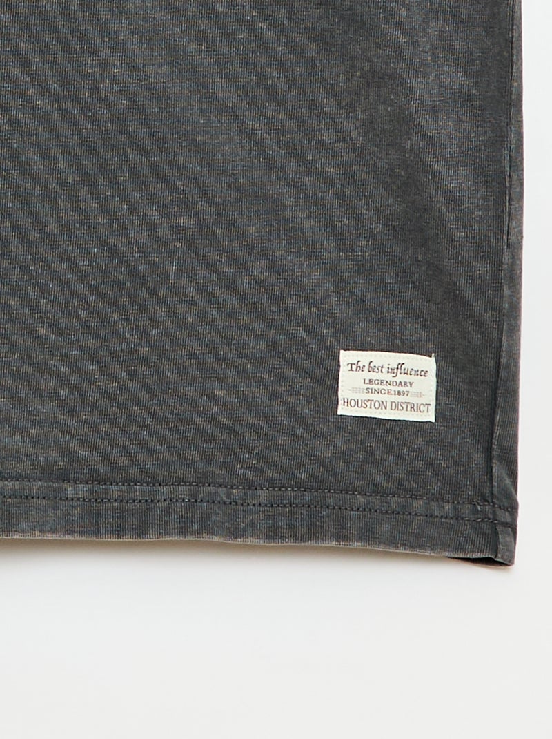 T-shirt oversize com efeito desbotado Cinza - Kiabi