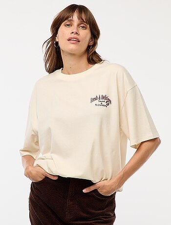 T-shirt oversize com estampado