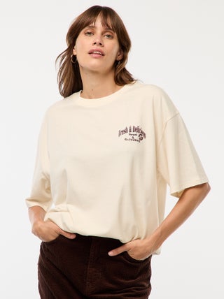 T-shirt oversize com estampado