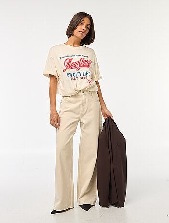 T-shirt oversize com estampado