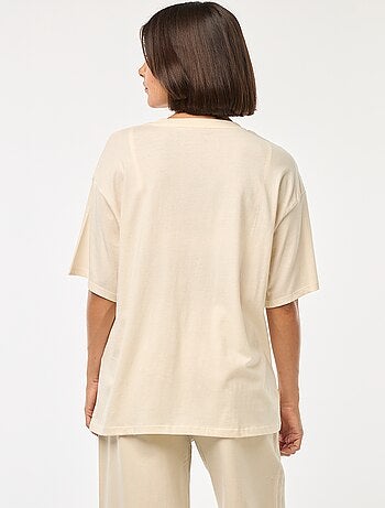 T-shirt oversize com estampado