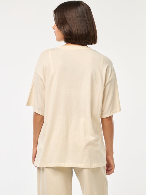 T-shirt oversize com estampado - Kiabi