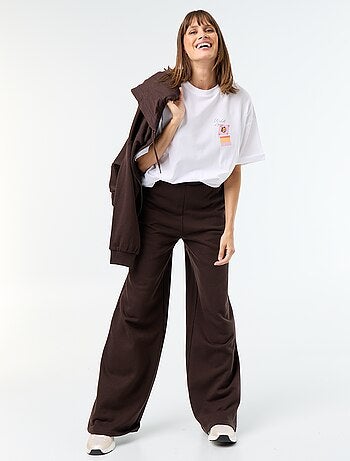 T-shirt oversize com estampado nas costas