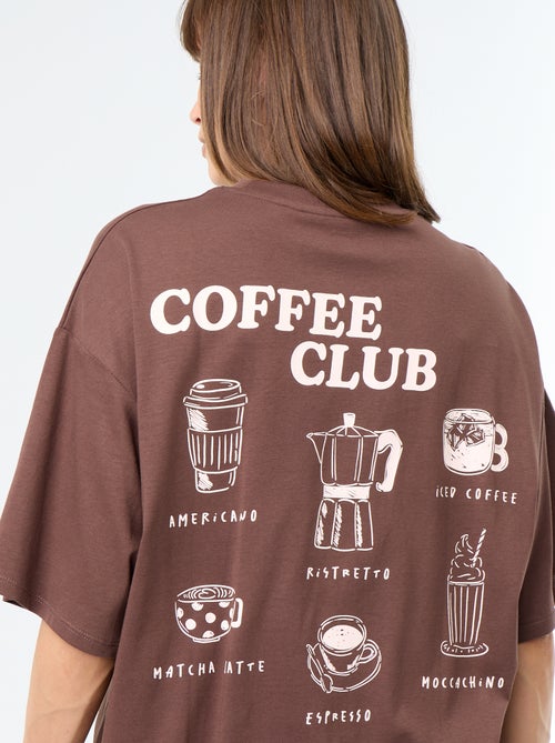 T-shirt oversize com estampado nas costas - Kiabi