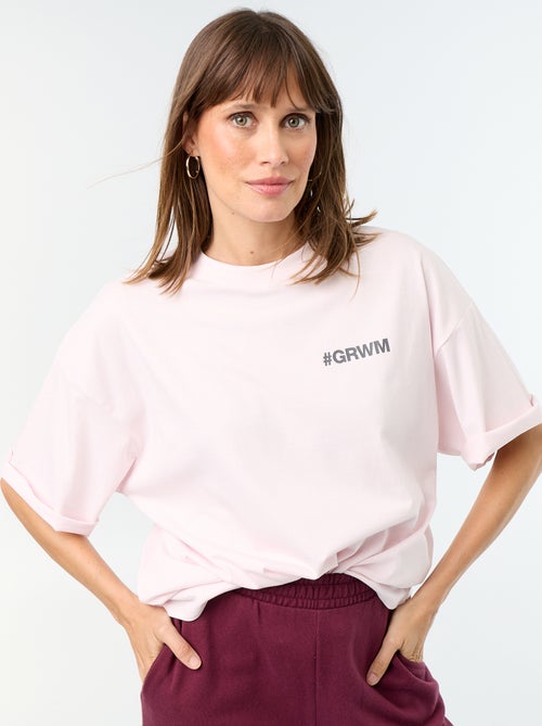 T-shirt oversize com estampado nas costas - Kiabi