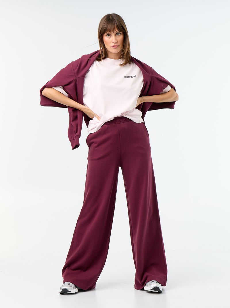 T-shirt oversize com estampado nas costas Rosa - Kiabi