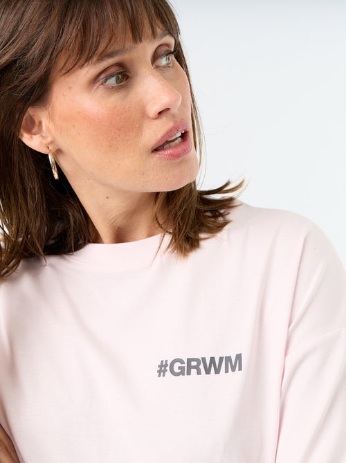 T-shirt oversize com estampado nas costas - Kiabi